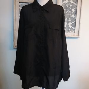 Cotton Express Silky Polyester L/S Blouse -2X